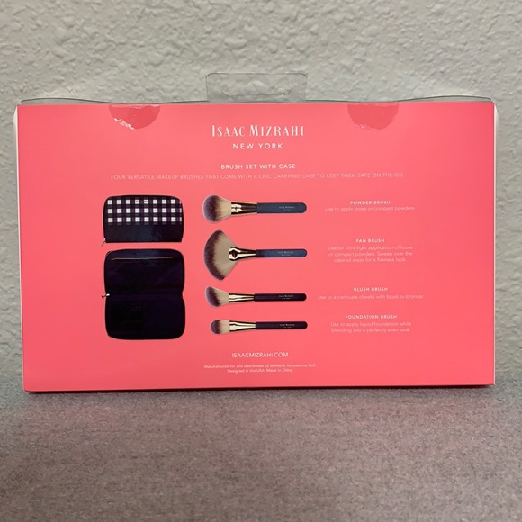 NWT Isaac Mizrahi Makeup Brush Set with Case - Picture 2 of 6